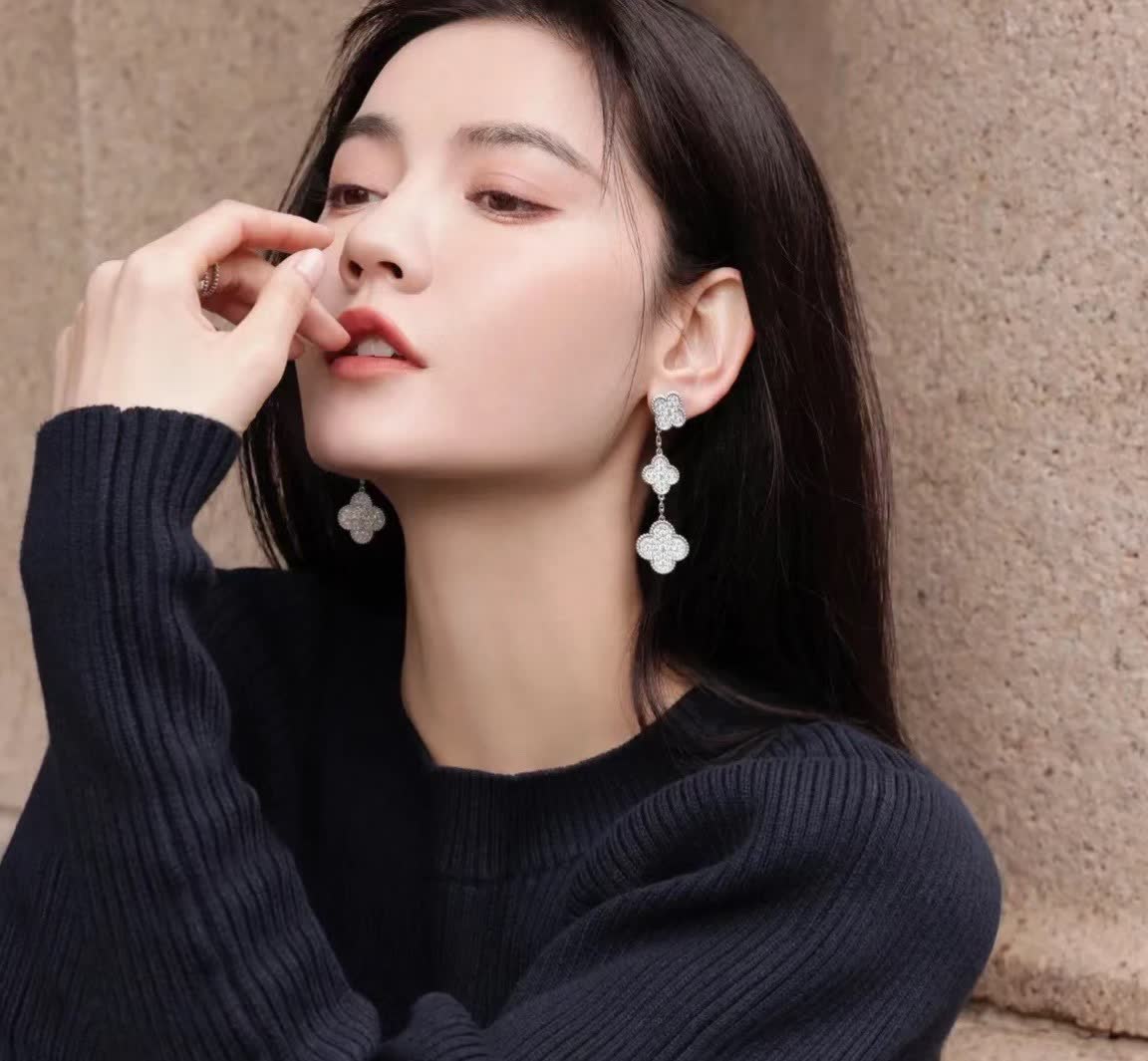 Van Cleef & Arpels Silver Clover Earrings
